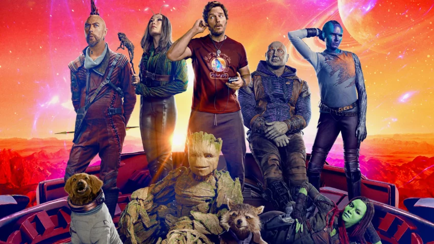 Bannière du film Les Gardiens de la Galaxie Volume 3.