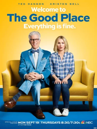 Affiche de la première saison de la série The Good Place.