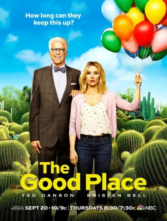Affiche de la deuxième saison de la série The Good Place.