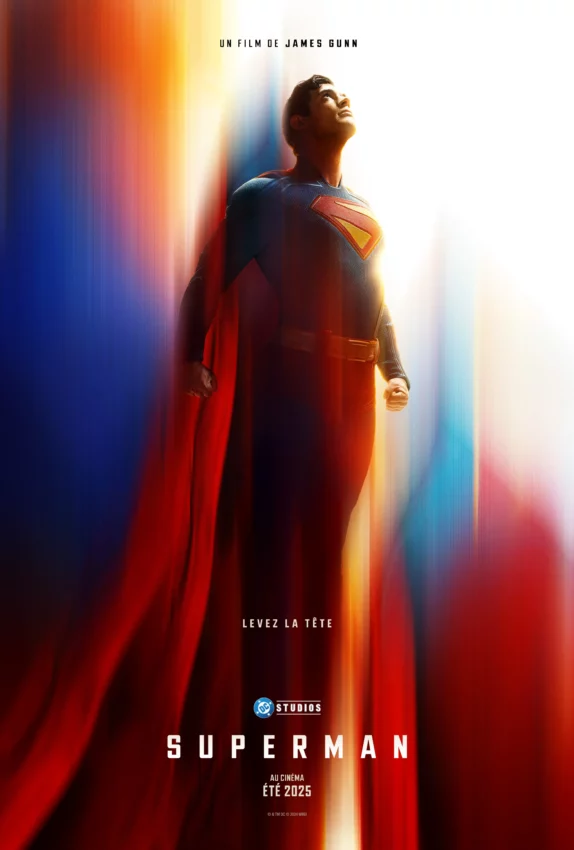 Affiche du film Superman (2025) avec David Corenswet.