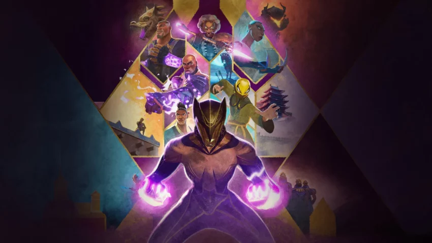Bannière de la mini-série Eyes of Wakanda, appartenant à la Phase 6 du MCU.