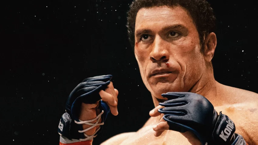 Bannière du film de 2025, Smashing Machine, Dwayne Johnson.