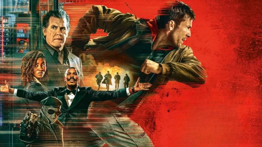 Bannière du film de 2025, Running Man, réalisé par Edgar Wright.