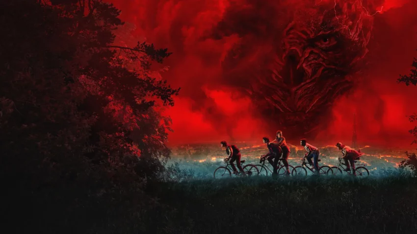 Bannière du Volume 1 de la série Netflix, Stranger Things 5.