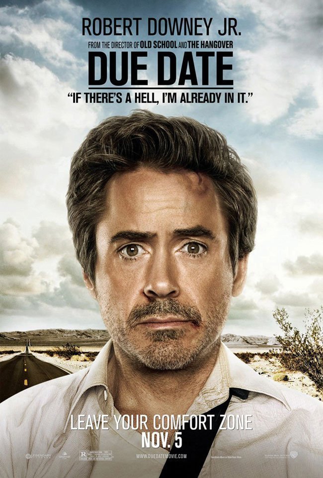 Poster du film Date Limite réalisé par Todd Phillips avec Robert Downey Jr.